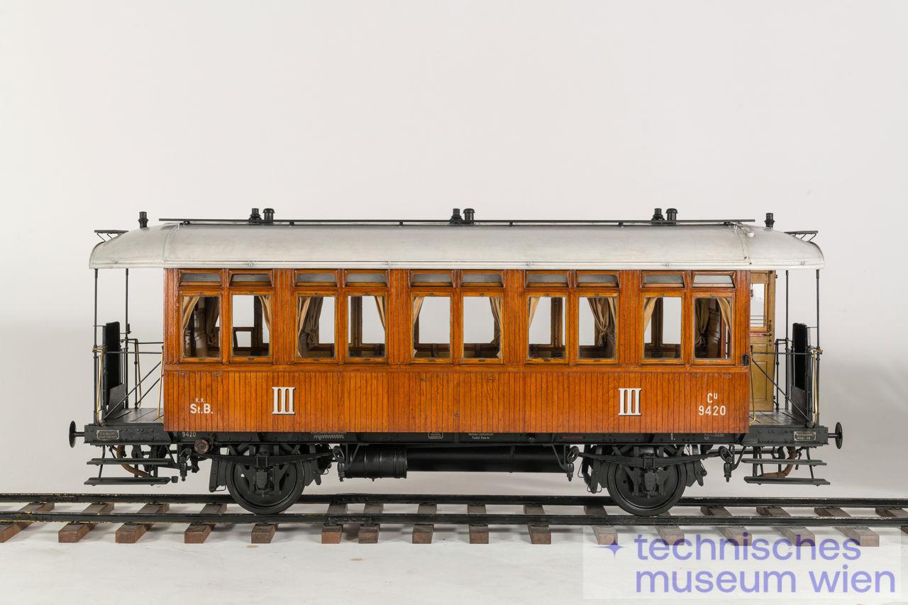 2-achsiger Personenwagen der kkStB, 3.Klasse Cu, Nr. 9420 der Wiener Stadtbahn